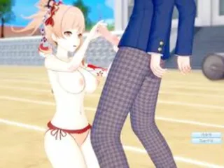 [Hentai Game Koikatsu! ]Have sex with Big tits Genshin Impact Yoimiya.3DCG Erotic Anime Video.