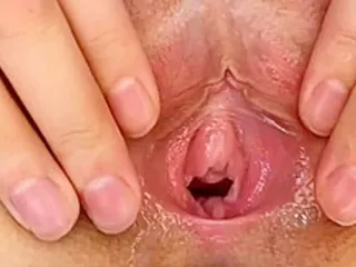 Gaping My Pussy. Spread Pussy Close Up