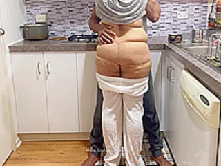 Big Booty Desi Woman Pleasured By Friends Husband In Kitchen - Loud Kissing And Moaning