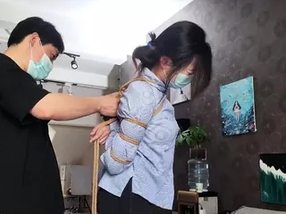 Chinese girl first time bondage
